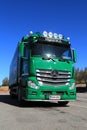 Green Mercedes-Benz Actros 2545 Truck on a Yard